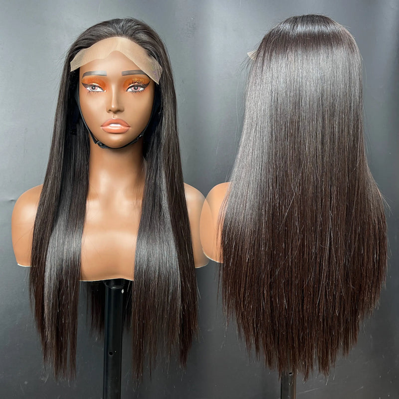az_hair_5x5_Swiss_Lace_Closure_Wigs_18_Inch_Straight #1B Hero