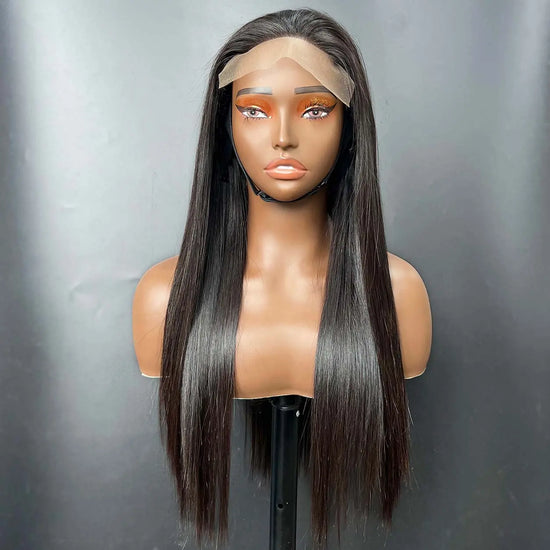 az_hair_5x5_Swiss_Lace_Closure_Wigs_18_Inch_Straight_1B Worn