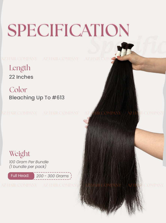 Raw Vietnamese Bulk Hair For Bleaching Up To #613 AZ Hair Vietnam