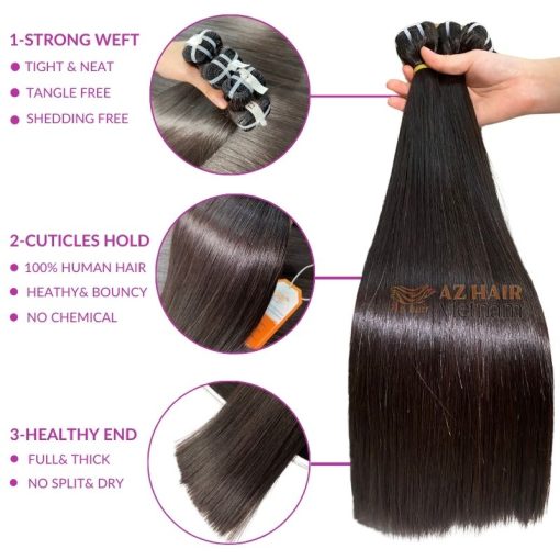 Combo 4 Bundles Bone Straight Weft