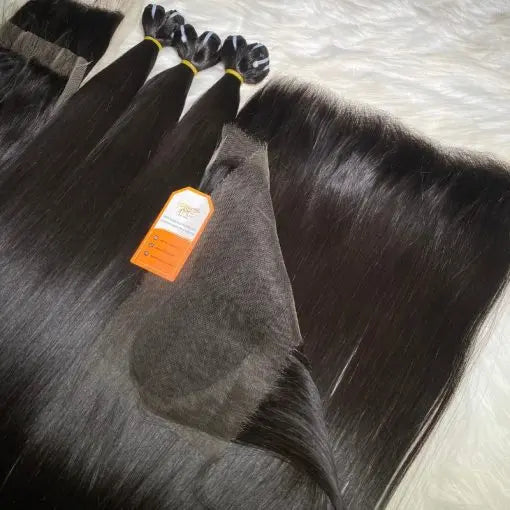 2 Bundles Whit Frontal Detail