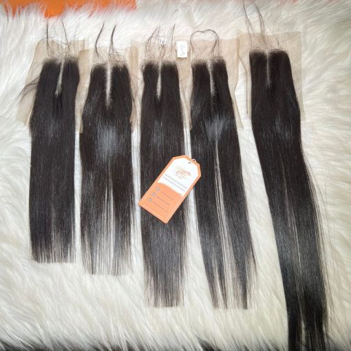 2x4 Swiss Lace Closure Bone Straight Texture