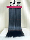 Jet Black (#1) Bone Straight Bulk Hair Extensions 100g / AZ Hair Vietnam 