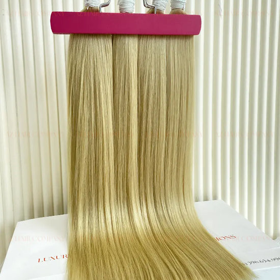 Light Brown #8ash Bone Straight Bulk Hair Extensions 100g / AZ Hair Vietnam 