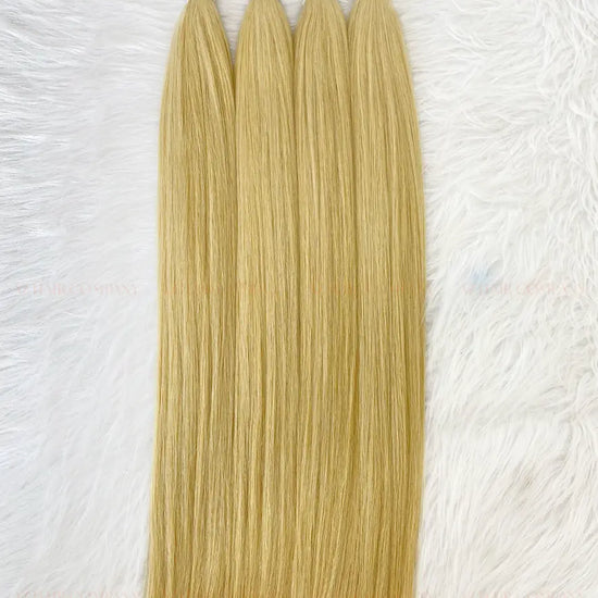 Light Brown #8ash Bone Straight Bulk Hair Extensions 100g / AZ Hair Vietnam 