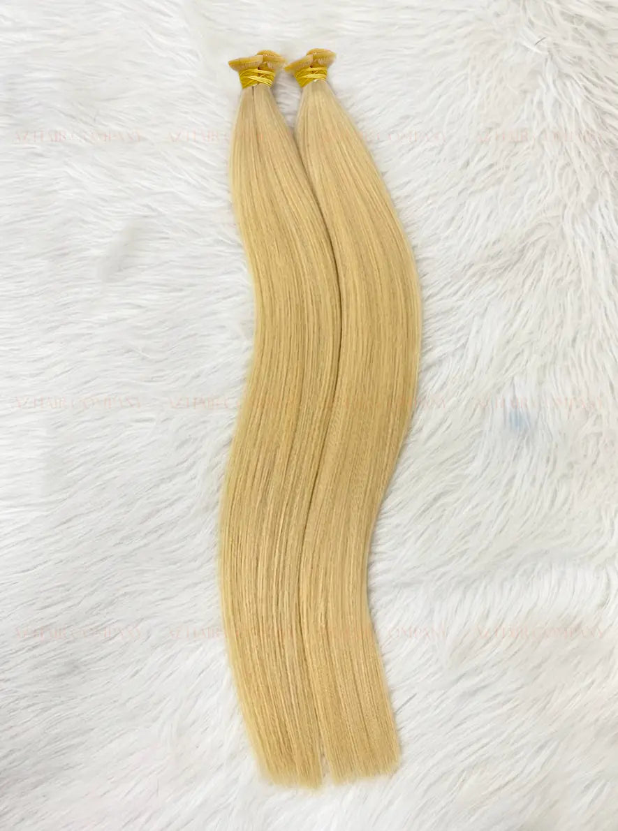 Light Blonde #60C Bone Straight Genius Hair Extensions 100g / AZ Hair Vietnam