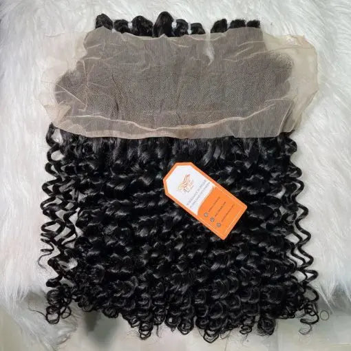 Deep Wavy With 13x6 Swiss Lace Frontal Weft Lace Detail