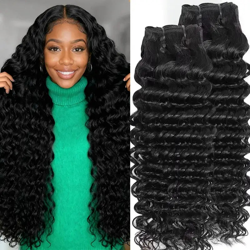 Deep Wavy With 13x6 Swiss Lace Frontal Worn
