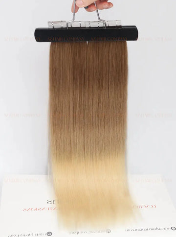Balayage (#4ash/#60C) Bone Straight Regular Tape In Hair Extensions 100g - Raw Vietnamese Hair / AZ Hair Vietnam