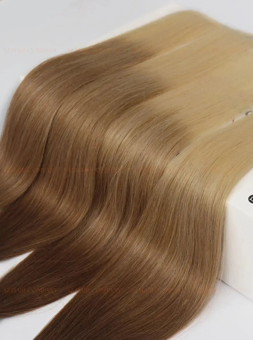 Balayage (#4ash/#60C) Bone Straight Regular Tape In Hair Extensions 100g - Raw Vietnamese Hair / AZ Hair Vietnam