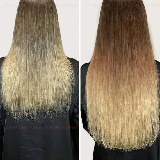 Balayage (#4ash/#60C) Bone Straight Regular Tape In Hair Extensions 100g - Raw Vietnamese Hair / AZ Hair Vietnam