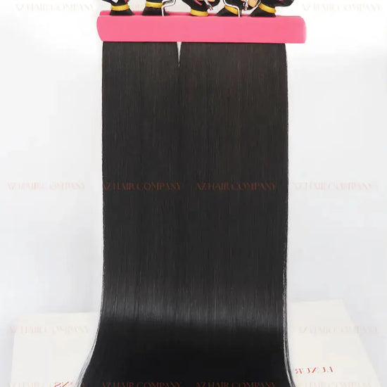 Natural Black (#1B) Bone Straight Regular Tape-In Hair Extensions 100g - AZ Hair Vietnam
