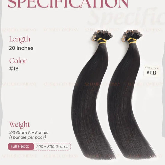 Natural Black (#1B) Bone Straight Regular Tape-In Hair Extensions 100g - AZ Hair Vietnam