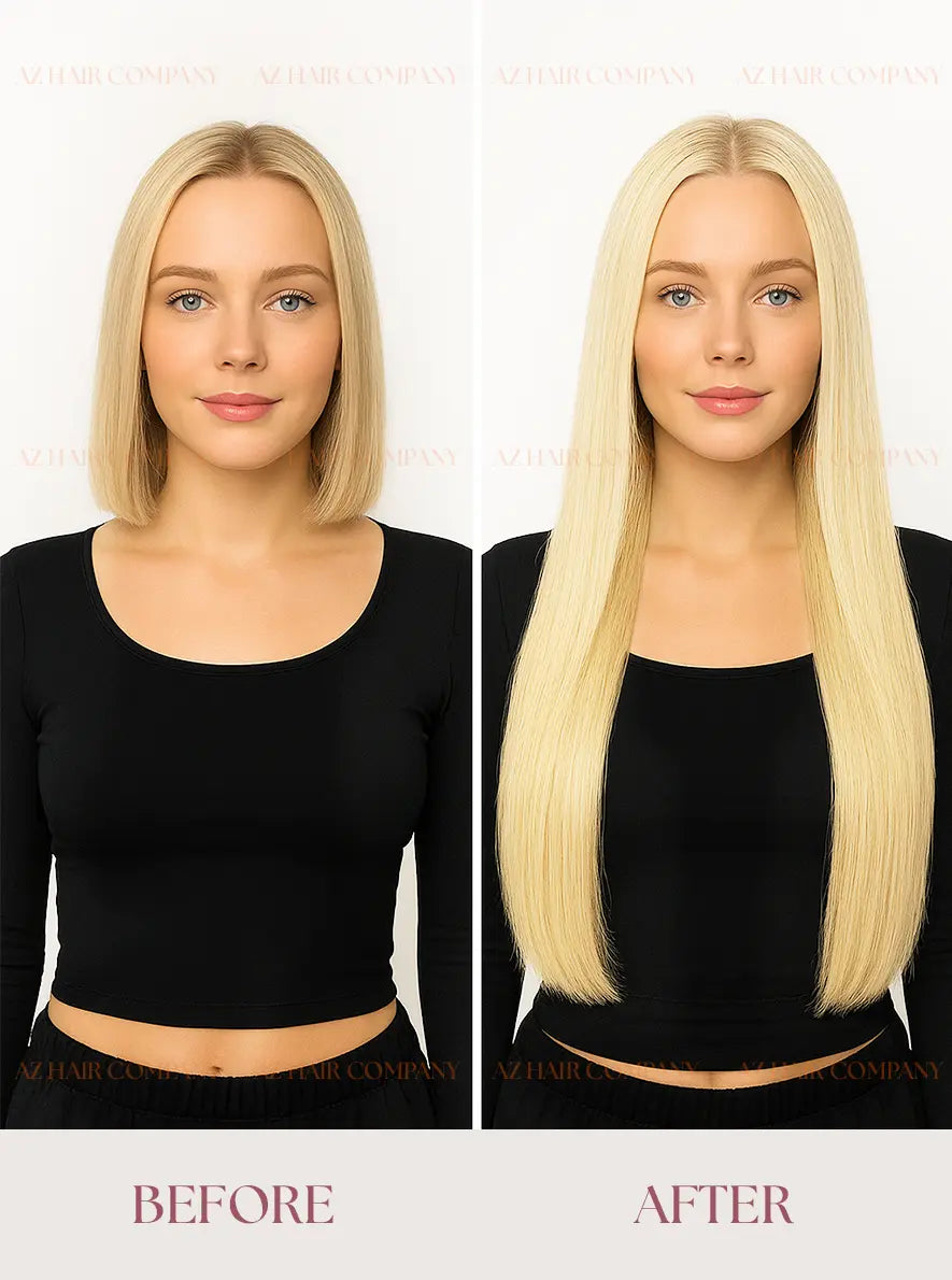 Light Blonde (#613) Bone Straight Bulk Hair Extensions 100g - Vietnamese Human Hair /  AZ Hair Vietnam