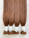 Light Brown #6C Bulk Hair Extensions 100g / AZ Hair Vietnam
