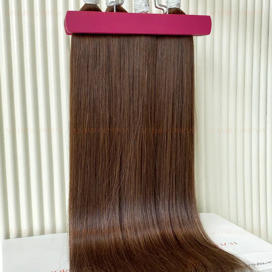 Light Brown #6C Bulk Hair Extensions 100g / AZ Hair Vietnam