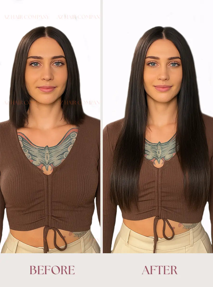 Natural Black (#1B) Bone Straight Bulk Hair Extensions 100g - Vietnamese Raw Hair / AZ Hair Vietnam