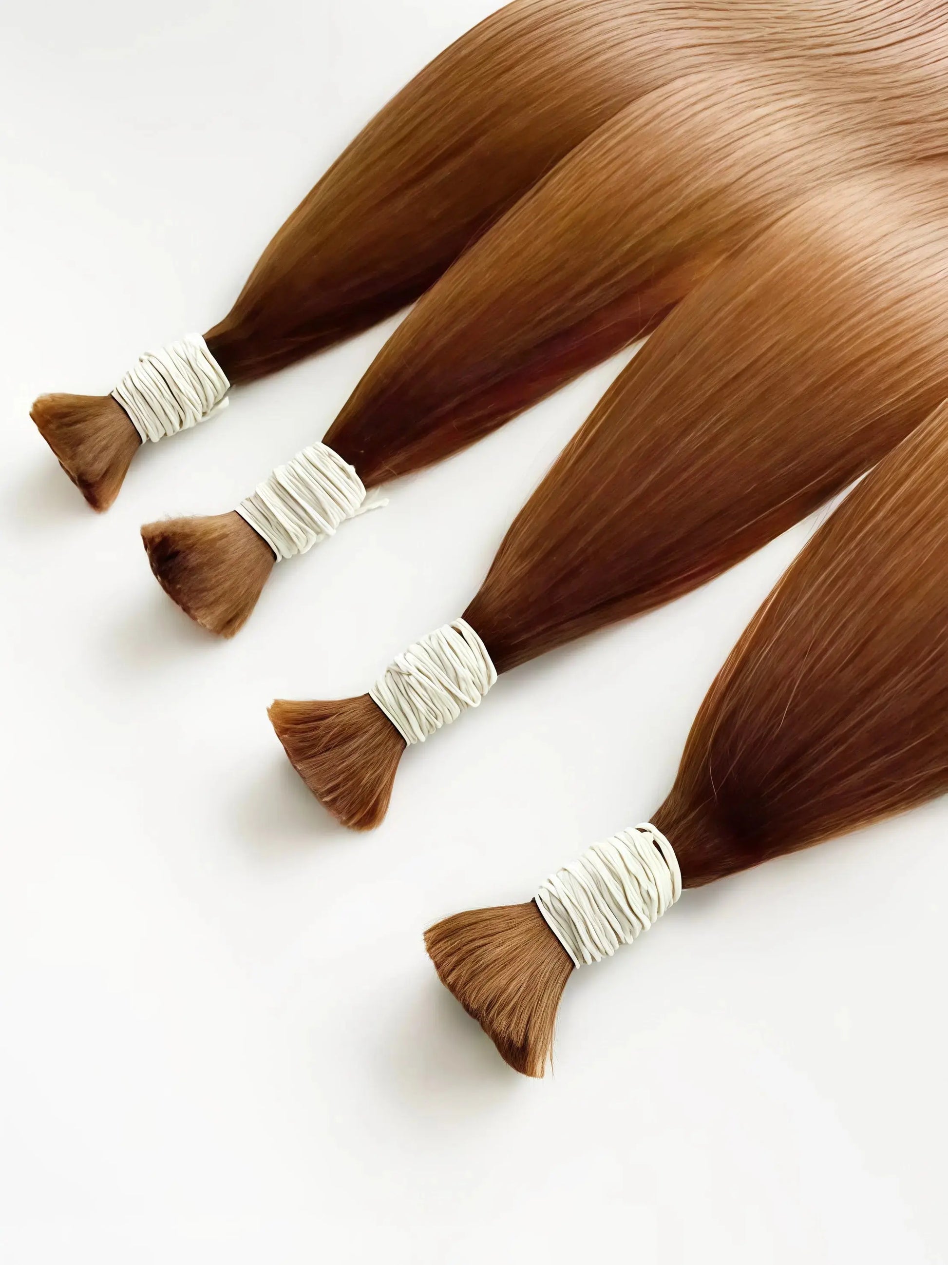 Dark Brown (#2) Bone Straight Bulk Straight Hair Extensions 100g / AZ Hair Vietnam
