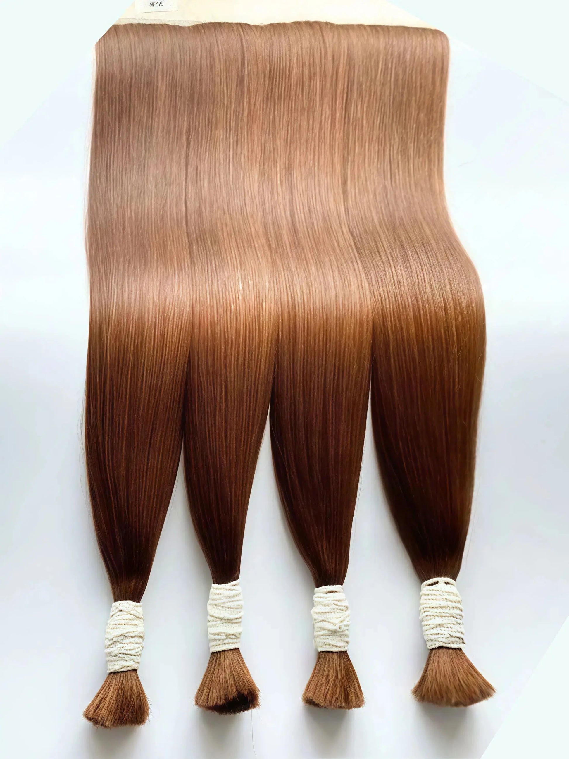 Dark Brown (#2) Bone Straight Bulk Straight Hair Extensions 100g / AZ Hair Vietnam