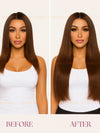 Dark Brown (#2) Bone Straight Bulk Straight Hair Extensions 100g / AZ Hair Vietnam