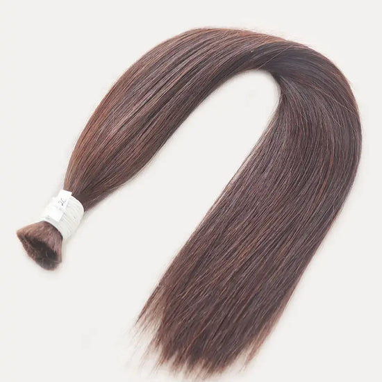 Dark Brown (#2C) Bone Straight Bulk Straight Hair Extensions 100g - Cuticle Aligned Vietnamese Hair / AZ Hair Vietnam
