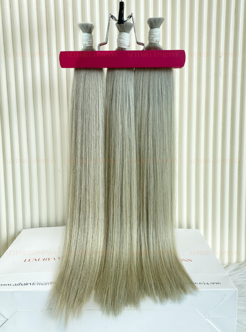 #18B Light Blonde Bone Straight Bulk Hair Extensions 100g - Vietnamese Raw Hair / AZ Hair Vietnam