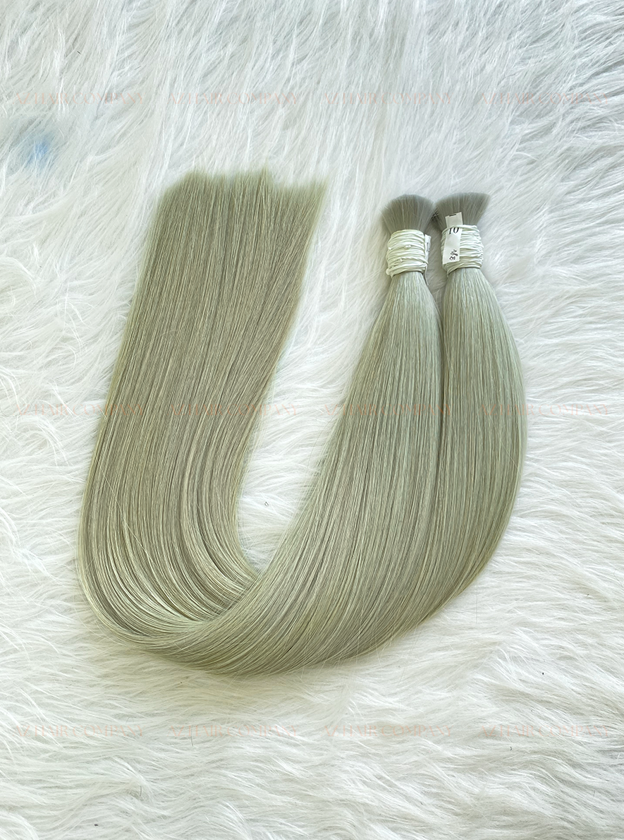 #18B Light Blonde Bone Straight Bulk Hair Extensions 100g - Vietnamese Raw Hair / AZ Hair Vietnam