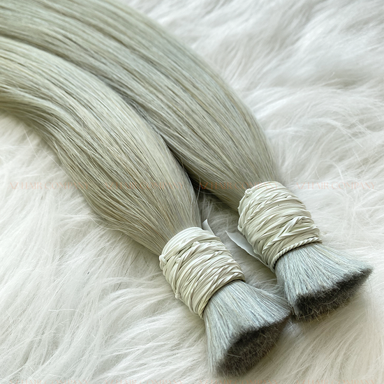 #18B Light Blonde Bone Straight Bulk Hair Extensions 100g - Vietnamese Raw Hair / AZ Hair Vietnam
