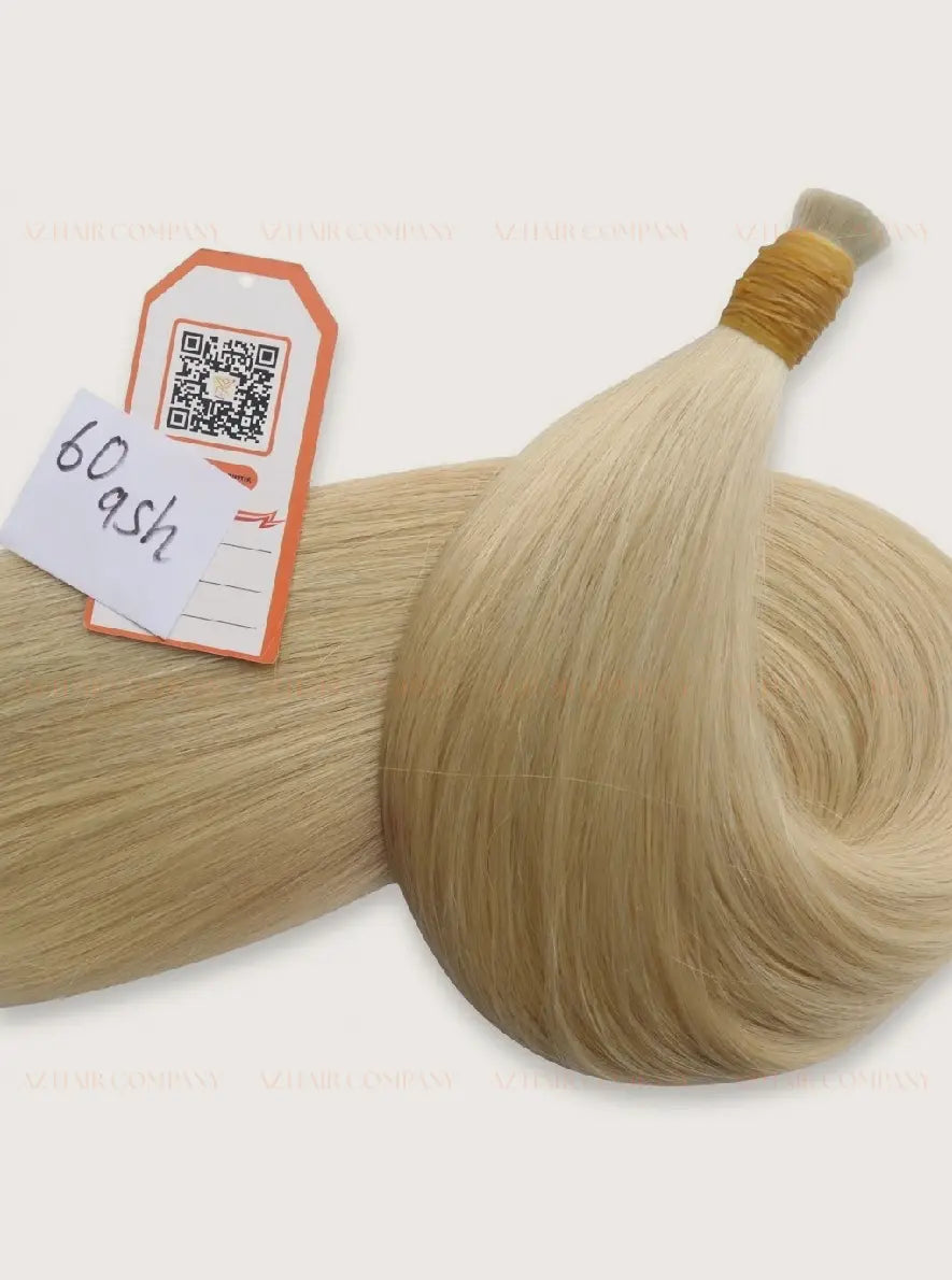 Light Blonde #60ash Bone Straight Bulk Hair Extensions 100g - 100% Raw Vietnamese Human Hair / AZ Hair Vietnam