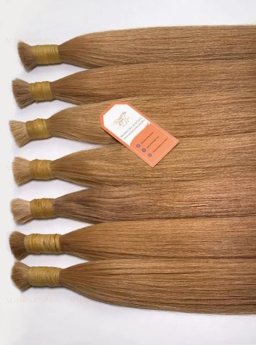 #7 Light Brown Bone Straight Bulk Hair Extensions 100g - Vietnamese Raw Hair / AZ Hair Vietnam