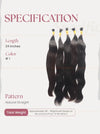 Jet Black (#1) Straight Bulk One Single Donor Hair Extensions 100g - AZ Hair Factory / AZ Hair Vietnam