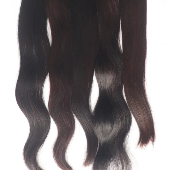 Jet Black (#1) Straight Bulk One Single Donor Hair Extensions 100g - AZ Hair Factory / AZ Hair Vietnam