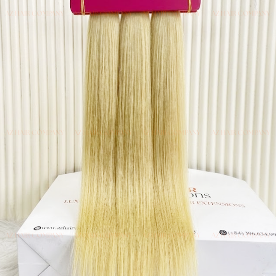 Light Brown #22C Bone Straight Genius Weft Hair Extensions 100g - Single Donor Vietnamese Hair / AZ Hair Vietnam