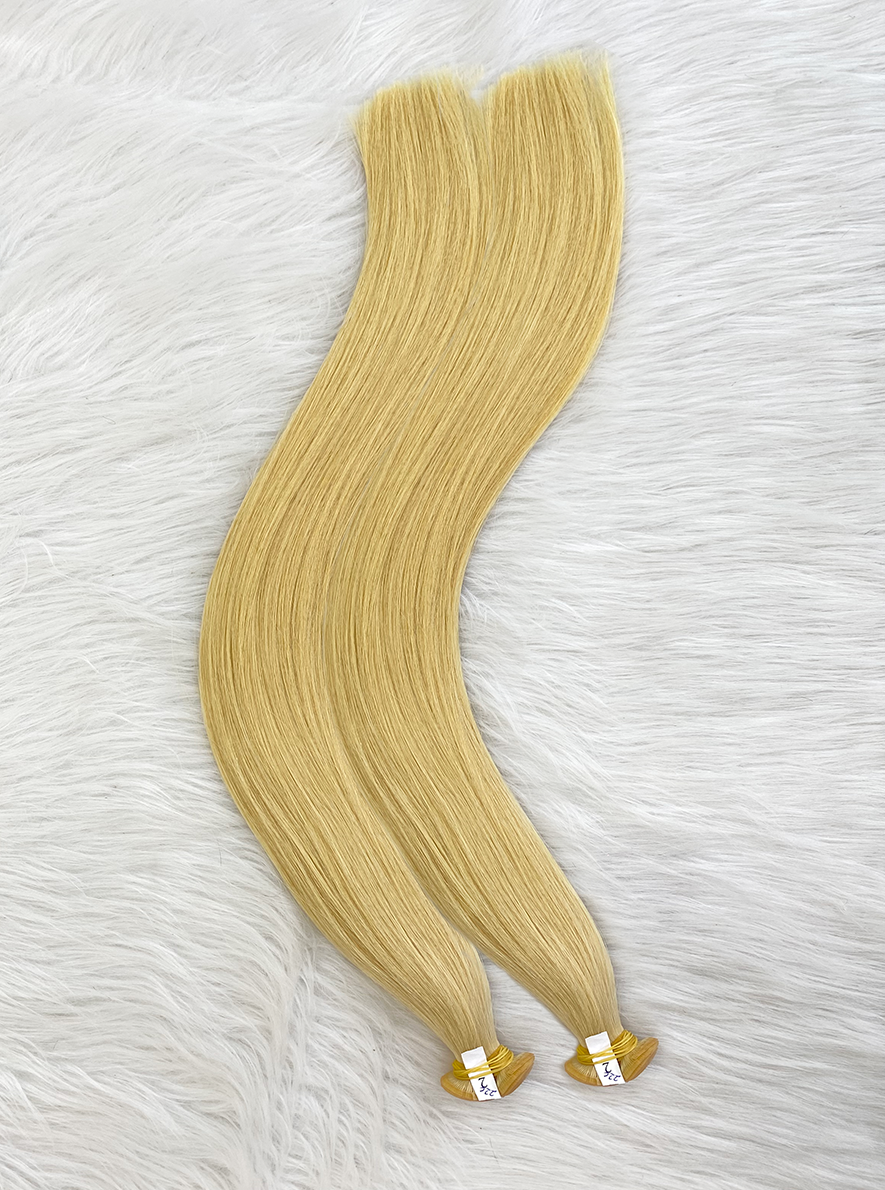 Light Brown #22C Bone Straight Genius Weft Hair Extensions 100g - Single Donor Vietnamese Hair / AZ Hair Vietnam