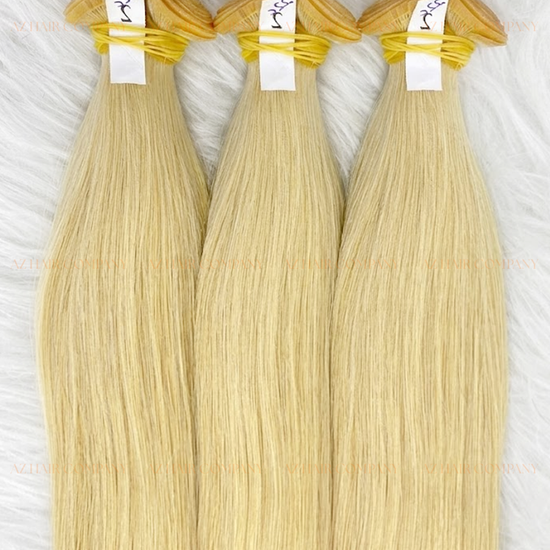 Light Brown #22C Bone Straight Genius Weft Hair Extensions 100g - Single Donor Vietnamese Hair / AZ Hair Vietnam