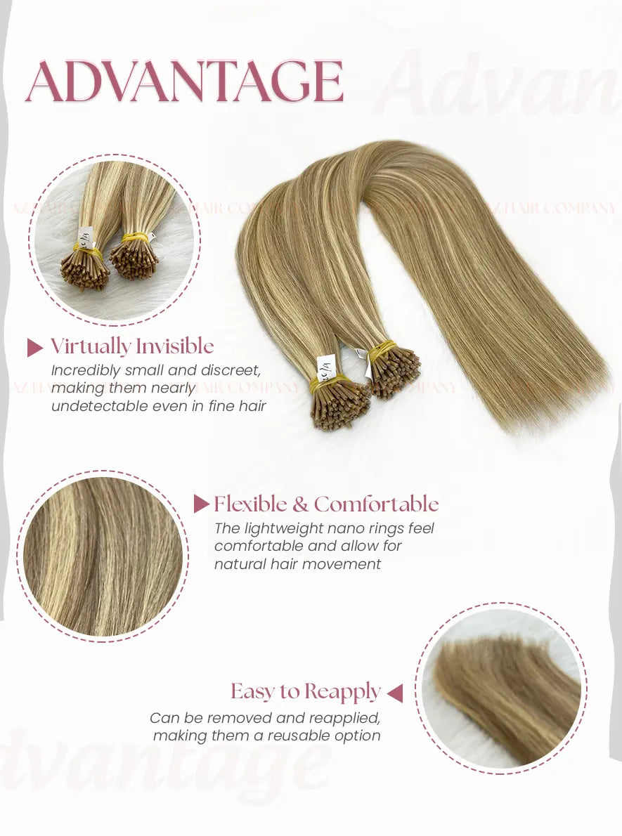 Highlight #22C/#4 Bone Straight I Tip Hair Extension 100g - Vietnamese Raw Hair / AZ Hair Vietnam