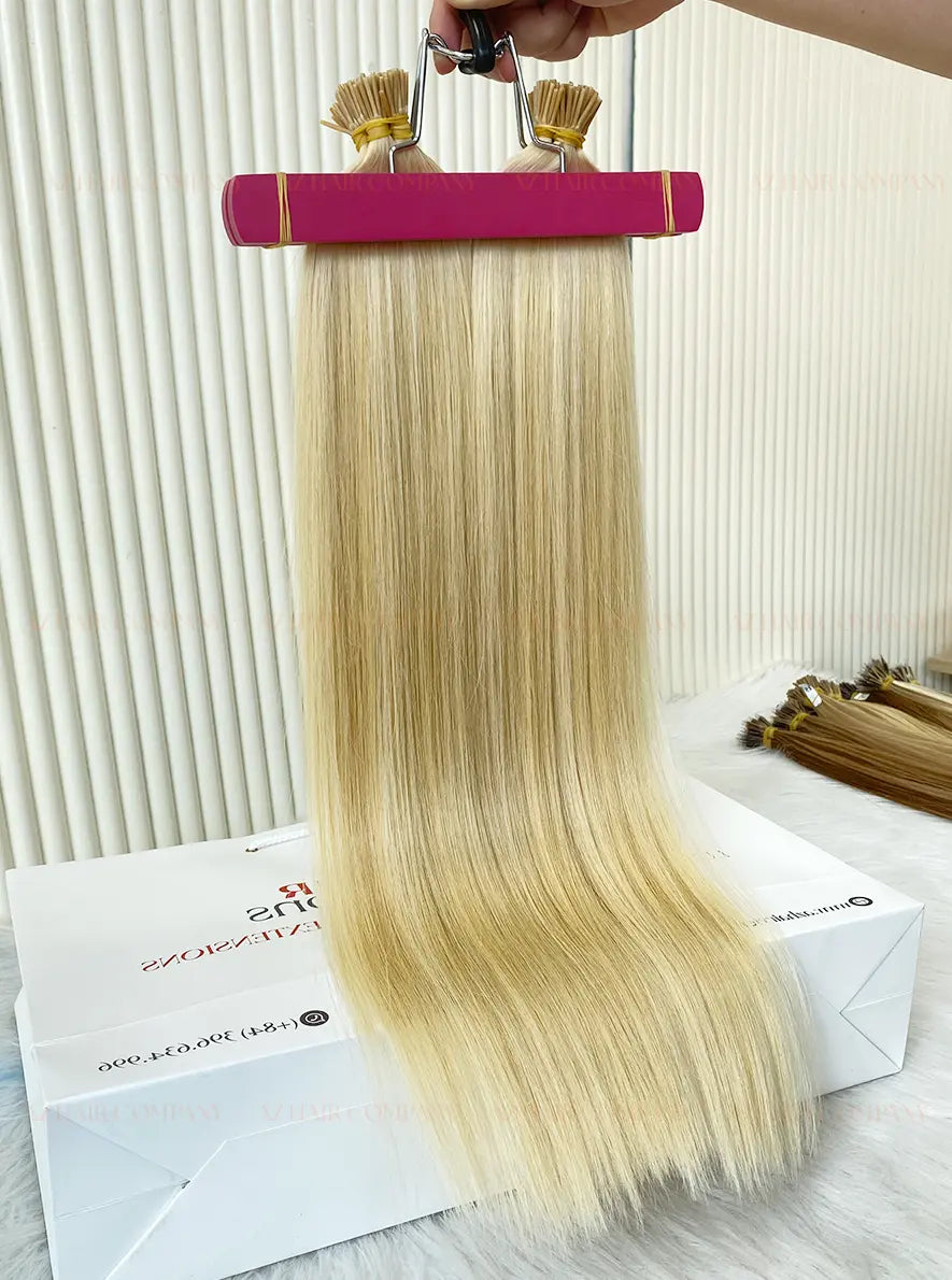 Highlight #60C/#22C Bone Straight I Tip Hair Extensions 100g - Vietnamese Raw Hair / AZ Hair Vietnam