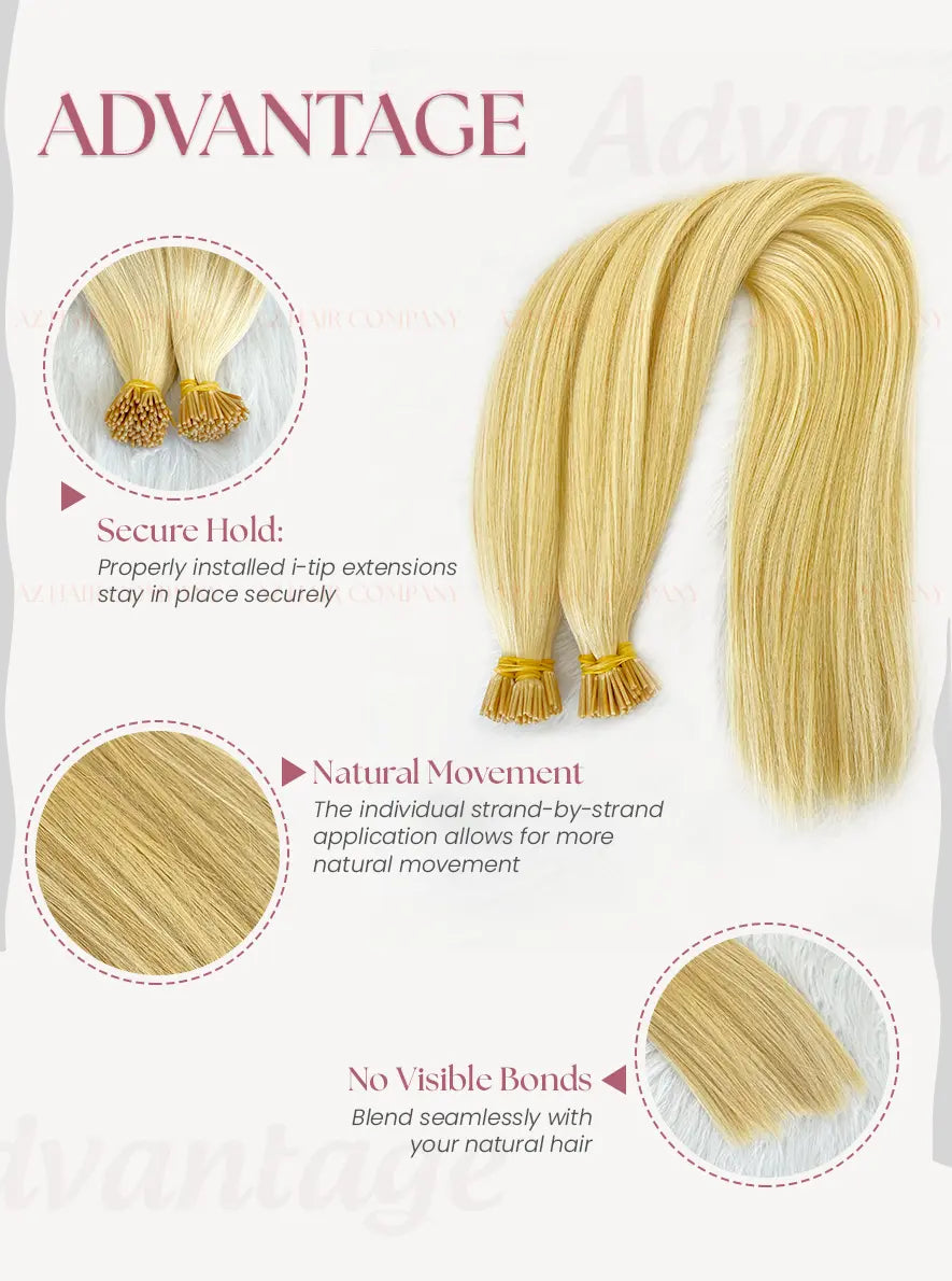 Highlight #60C/#22C Bone Straight I Tip Hair Extensions 100g - Vietnamese Raw Hair / AZ Hair Vietnam