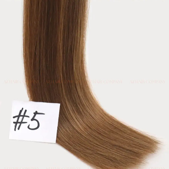 Light Brown #5 Bone Straight Machine Weft Hair Extensions 100g - Vietnamese Raw Hair / AZ Hair Vietnam