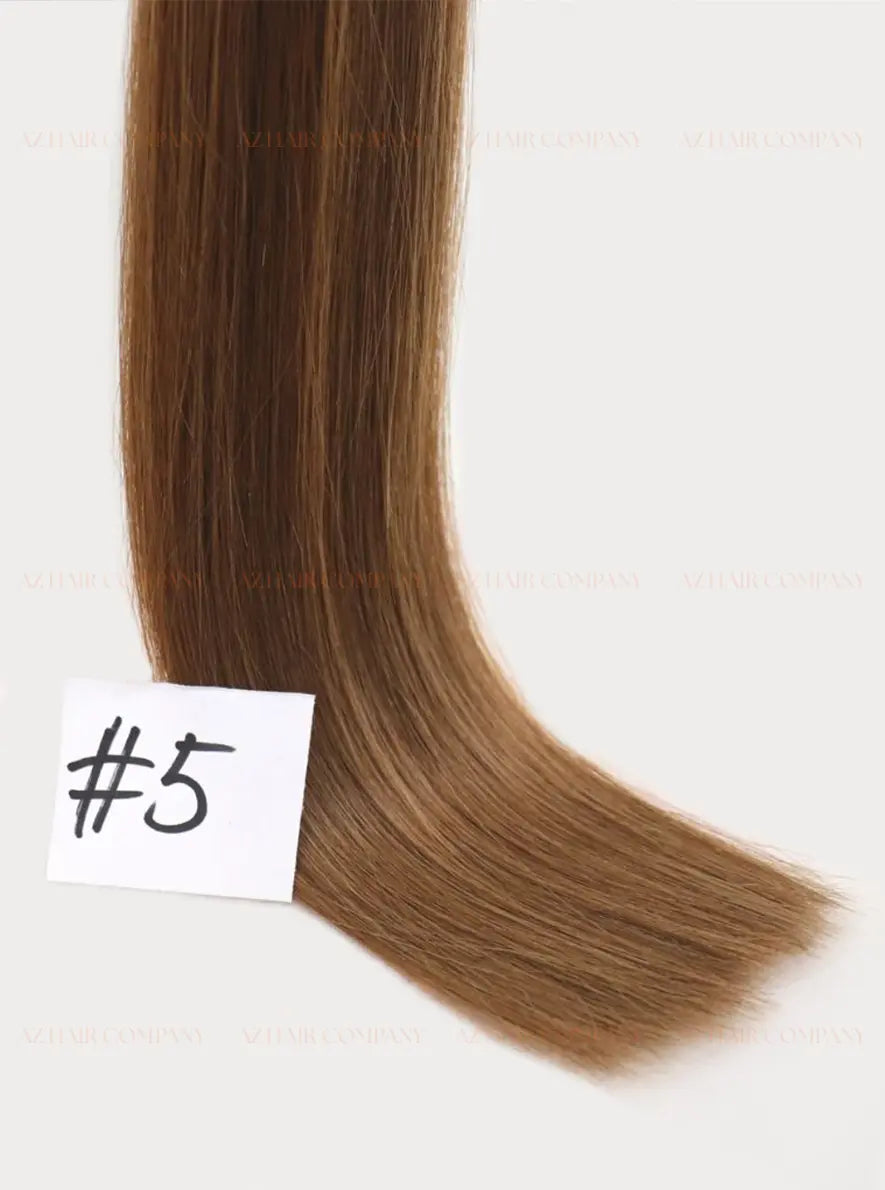 Light Brown #5 Bone Straight Machine Weft Hair Extensions 100g - Vietnamese Raw Hair / AZ Hair Vietnam