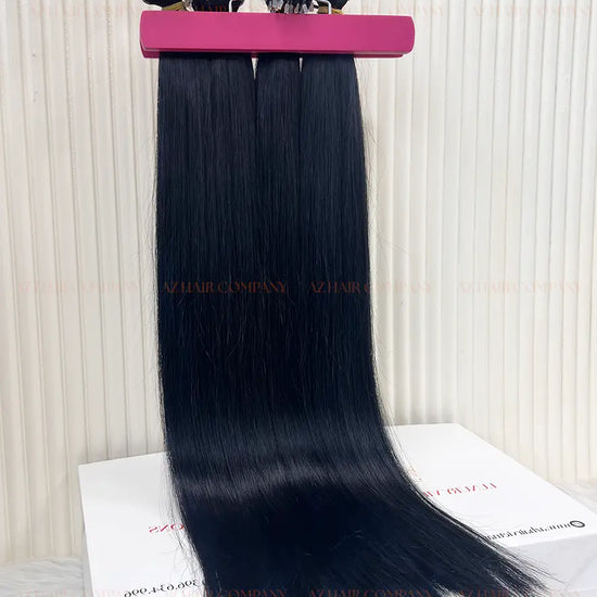 Jet Black #1 Bone Straight  Micro Loop Hair Extensions 100g - Vietnamese Raw Hair / AZ Hair Vietnam