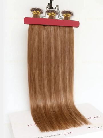 Highlight (#4/#4C) Bone Straight Nano Tip Hair Extensions 100g - Raw Vietnamese Hair Factory / AZ Hair Vietnam