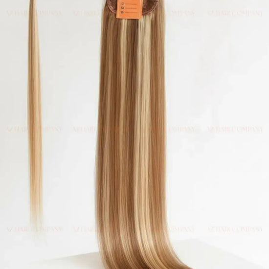 Highlight (#12/#613) Bone Straight Ponytail Hair Extensions 1pcs - AZ Hair Vietnam Factory / AZ Hair Vietnam
