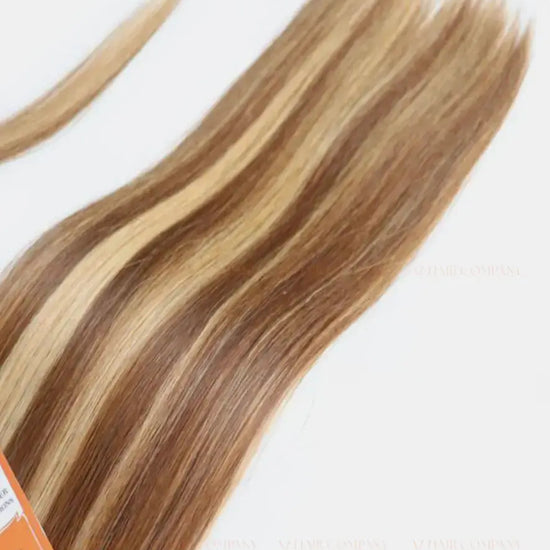 Highlight (#12/#613) Bone Straight Ponytail Hair Extensions 1pcs - AZ Hair Vietnam Factory / AZ Hair Vietnam