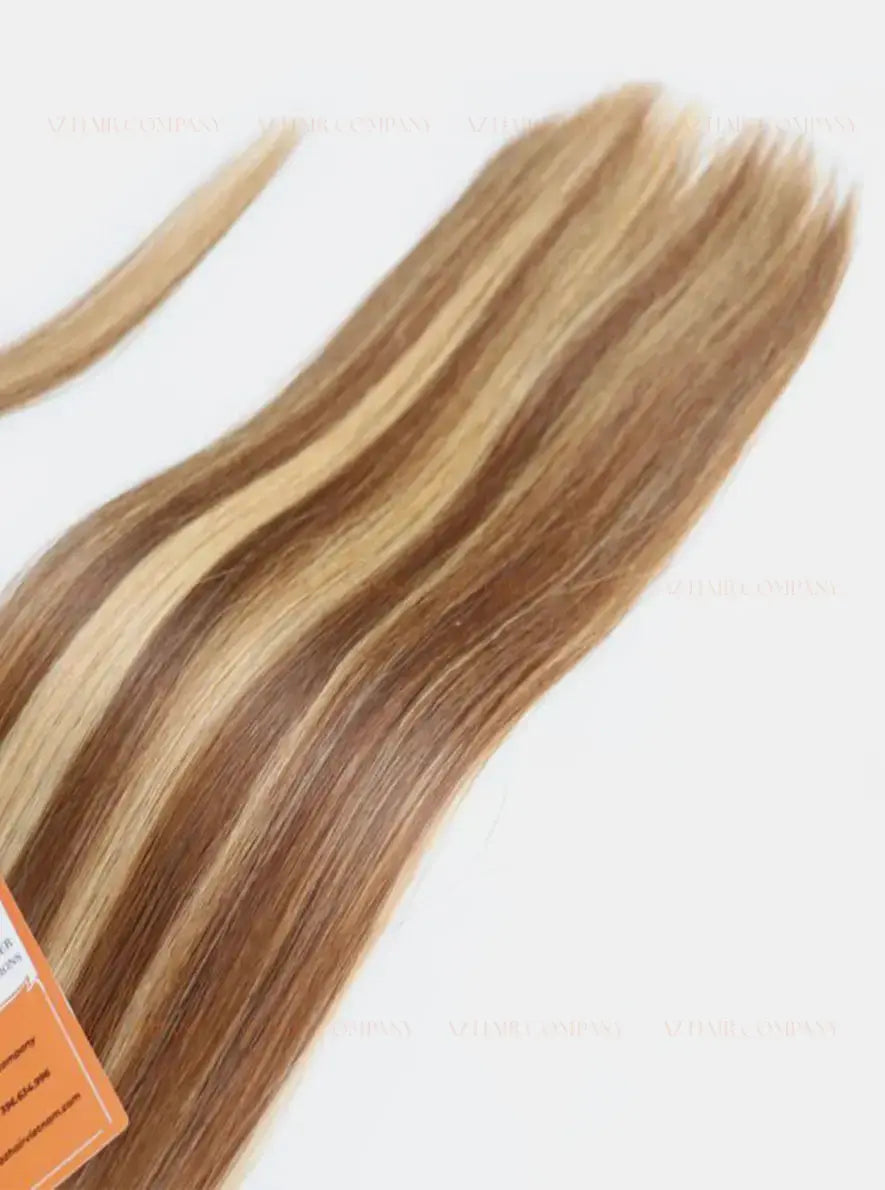 Highlight (#12/#613) Bone Straight Ponytail Hair Extensions 1pcs - AZ Hair Vietnam Factory / AZ Hair Vietnam