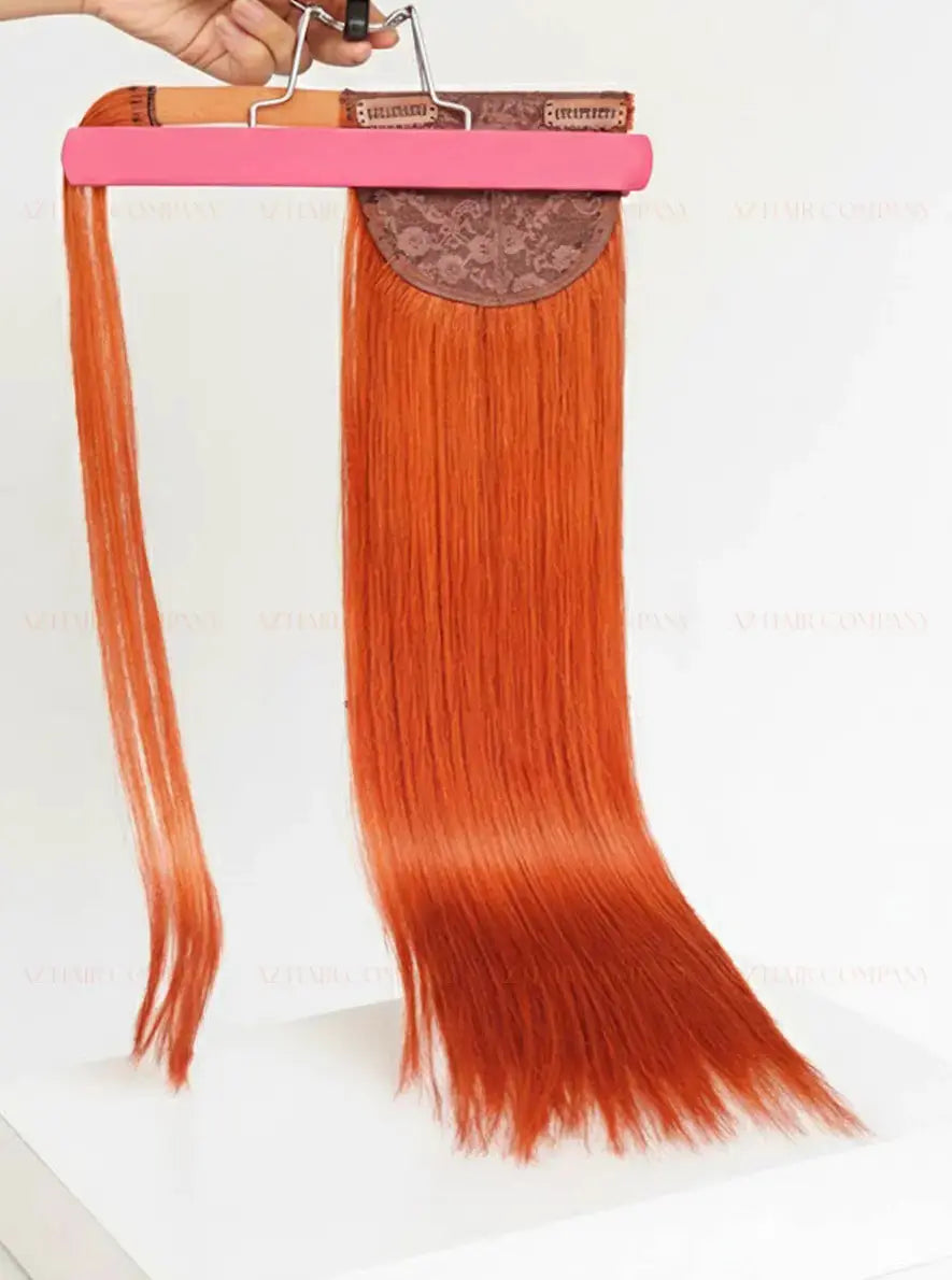 Brown Orange (#AZ17) Bone Straight  Ponytail Hair Extensions 1pcs / AZ Hair Vietnam