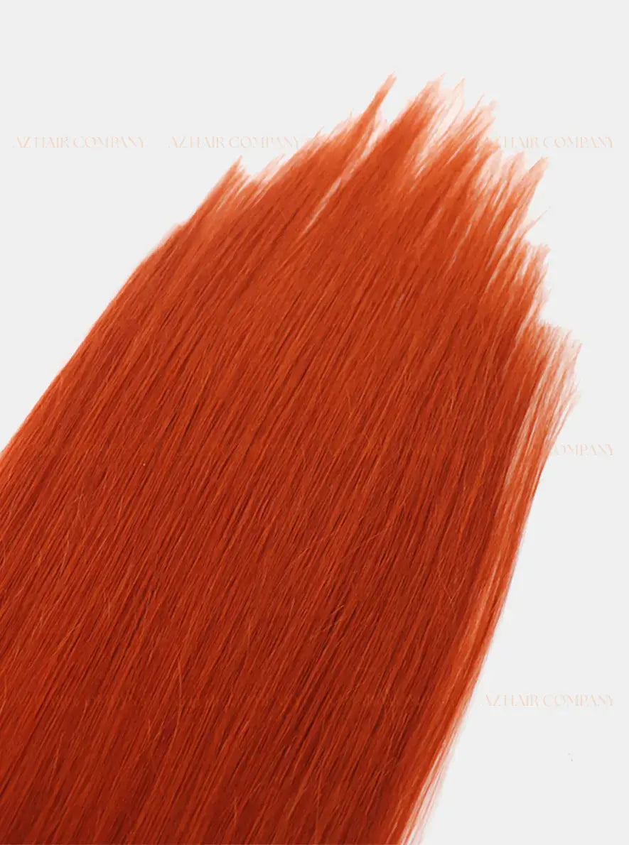 Brown Orange (#AZ17) Bone Straight  Ponytail Hair Extensions 1pcs / AZ Hair Vietnam