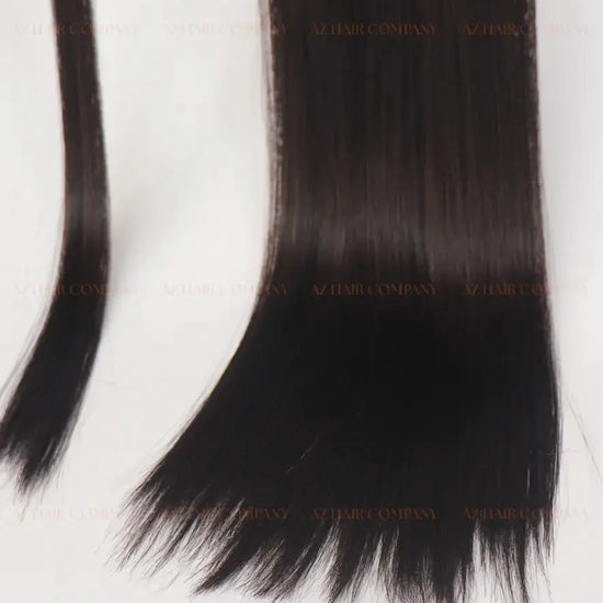 Jet Black (#1) Bone Straight Ponytail Hair Extensions 1pcs / AZ Hair Vietnam