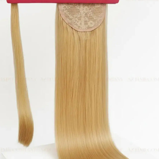 Light Blonde (#20ash)  Bone Straight  Ponytail Hair Extensions 1pcs / AZ Hair Vietnam