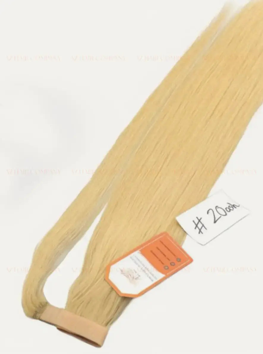 Light Blonde (#20ash)  Bone Straight  Ponytail Hair Extensions 1pcs / AZ Hair Vietnam